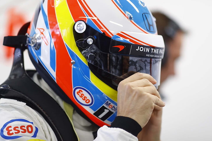 Fernando Alonso, Formula 1, kejuaraan dunia, Sochi, Rusia, McLaren F1, McLaren, helm, olahraga, olahraga, Wallpaper HD