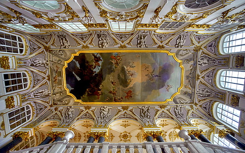All'interno dell'Ermitage, o palazzo d'inverno, a San Pietroburgo 7032, Sfondo HD HD wallpaper