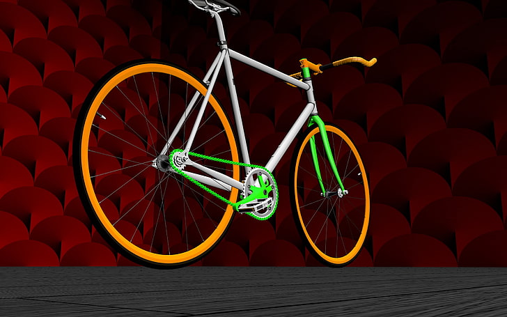 bicicleta, corrente de bicicleta, fixie, HD papel de parede