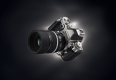 svart Nikon SLR-kamera, nikon, kamera, nikon df, HD tapet HD wallpaper