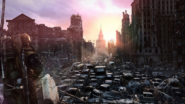braunes und weißes Betongebäude, Videospiele, Konzeptkunst, Metro 2033, apokalyptisch, dystopisch, HD-Hintergrundbild