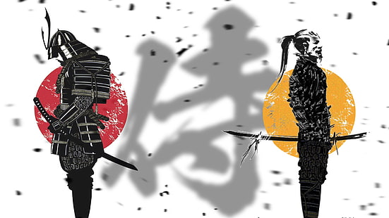 самурай, японски, средновековен, оръжие, броня, бойни изкуства, бушидо, Ронин, HD тапет HD wallpaper