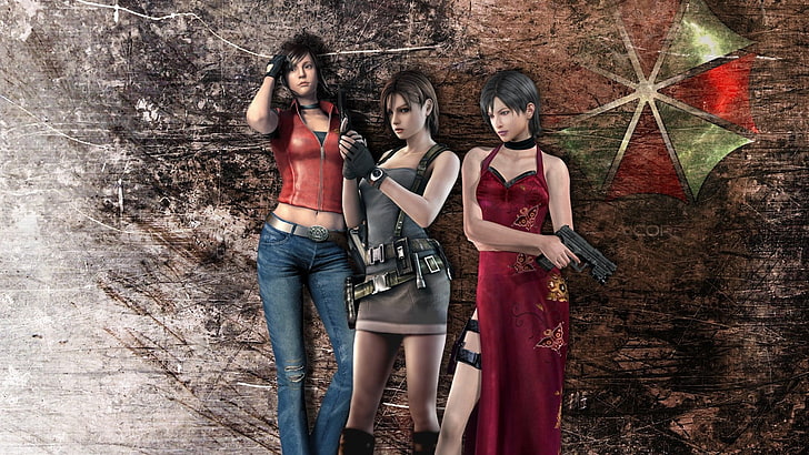 خلفية Resident Evil ، Resident Evil ، Claire Redfield ، Jill Valentine ، ada wong ، ألعاب الفيديو، خلفية HD
