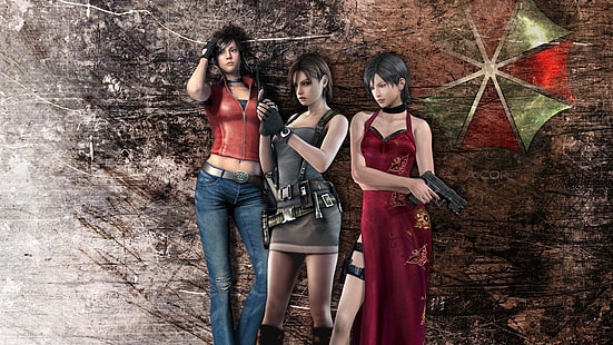 Papel de parede de Resident Evil, Resident Evil, Claire Redfield, Jill Valentine, ada wong, videogames, HD papel de parede HD wallpaper