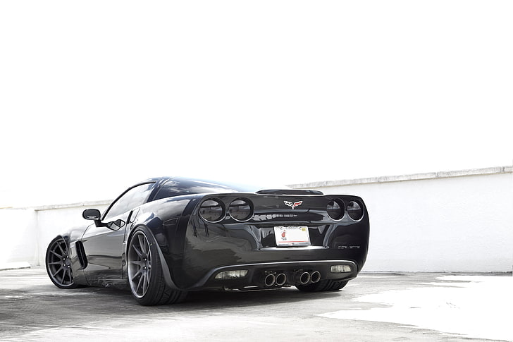 black Chevrolet Corvette coupe, chevrolet, corvette, z06, cars, auto, HD wallpaper