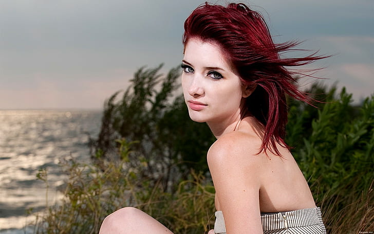Susan Coffey, model, berambut merah, Wallpaper HD