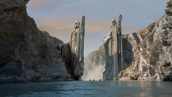 movies the lord of the Rings tolkien argonath statues 2011x1135 Entertainment Movies HD Art, movies, The Lord of the Rings, วอลล์เปเปอร์ HD
