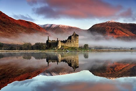 Escocia, ruina, paisaje, castillo, Fondo de pantalla HD HD wallpaper