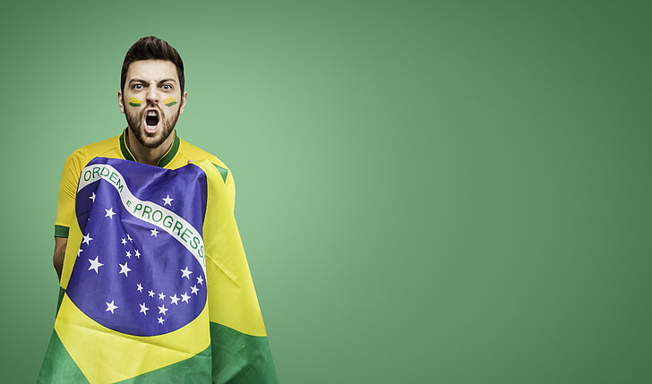 football, logo, flag, championship, Brasil, World Cup, HD wallpaper