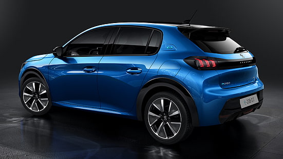  Peugeot, Peugeot e-208 GT, Blue Car, Car, Electric Car, Supermini, HD wallpaper HD wallpaper