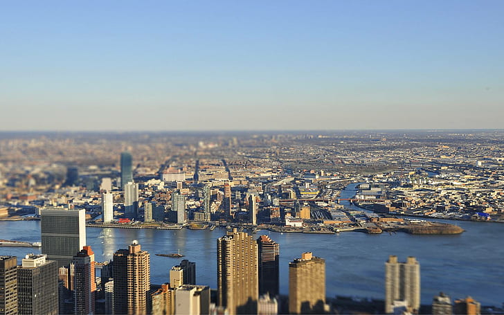 Edifícios arranha-céus New York Tilt-Shift HD, edifícios, paisagem urbana, arranha-céus, nova, york, mudança, inclinação, HD papel de parede