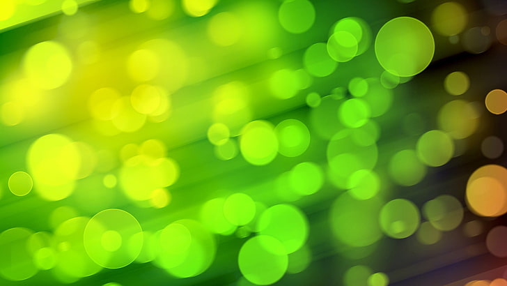 การถ่ายภาพโบเก้สีเขียวและเหลืองโบเก้พื้นหลังสีเขียวไฟเบลอเขียวส้มเหลือง, วอลล์เปเปอร์ HD