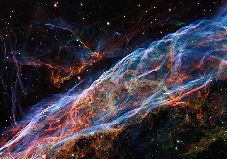 nebulosa, Hubble, telescópio, Veil, Z. Levay, HD papel de parede