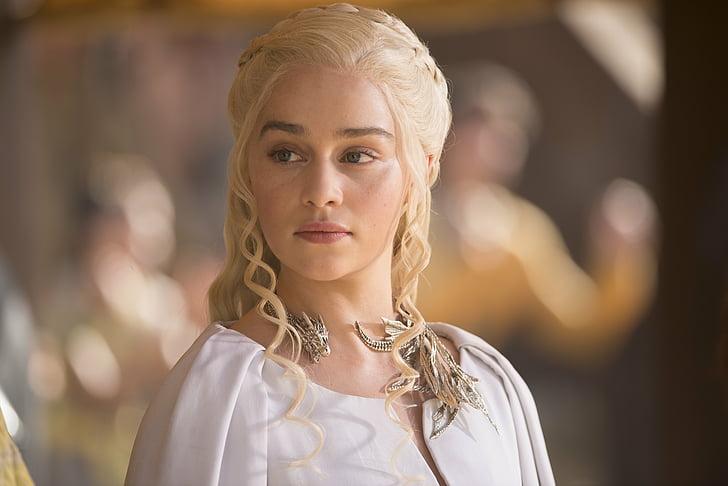 Емилия Кларк като Daenerys Targaryean, Daenerys Targaryen, Khaleesi, Game of Thrones, HD, 4K, 5K, 8K, HD тапет