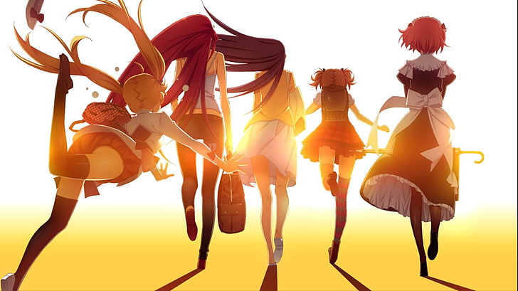 Grisaia no Kajitsu, аниме момичета, отблясък на обектива, Suou Amane, Matsushima Michiru, Sakaki Yumiko, Komine Sachi, Irisu Makina, HD тапет