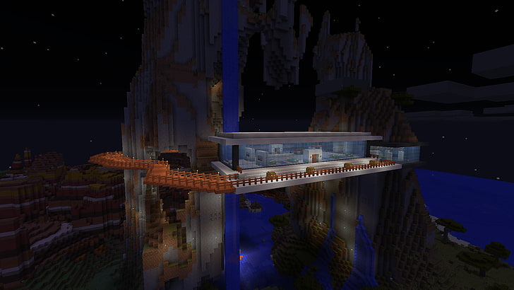 Minecraft, nowoczesny dom, Tapety HD