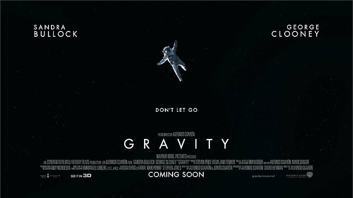 астронавт, драма, гравитация, плакат, научна фантастика, космос, трилър, HD тапет