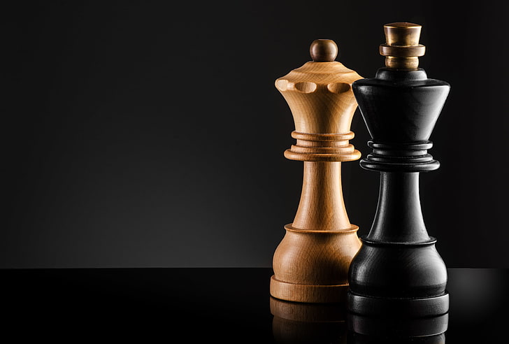 Chess Figures, brown Queen and black King chess pieces, Sports, Other,  chess, HD wallpaper | Wallpaperbetter