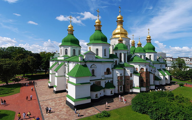 Cathédrale Sainte-Sophie de Kiev, Ukraine, Fond d'écran HD