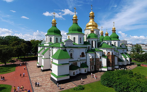 Cathédrale Sainte-Sophie de Kiev, Ukraine, Fond d'écran HD HD wallpaper