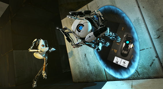 Portal 2 Coop Bots, Portal game play, Games, Portal, video game, portal 2, coop, bots, coop bots, HD wallpaper HD wallpaper
