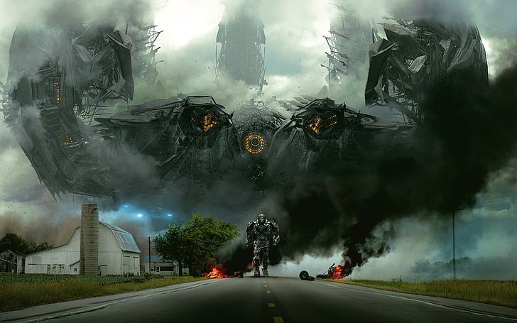 robot gris, Transformers: Age of Extinction, films, Transformers, Fond d'écran HD