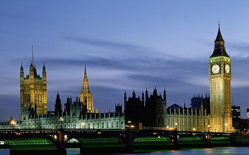Уестминстърският дворец, Биг Бен, камбана, часовник, Лондон, Великобритания, HD тапет HD wallpaper