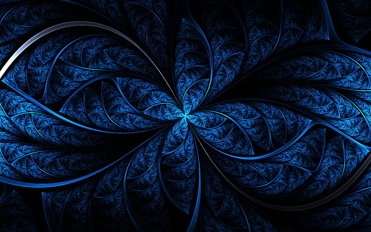 blau, Anmerkungen, Unsicherheit, Fraktale Fraktale, Vorlagen, seltsam, HD-Hintergrundbild