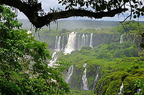 Cascate, Iguazu Falls, Brasile, Iguazu, Pantanal, Cascata, Sfondo HD HD wallpaper