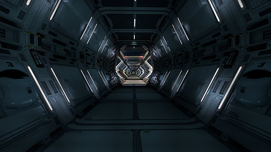 CGI, космический корабль, футуристический, научная фантастика, рендер, цифровое искусство, HD обои HD wallpaper