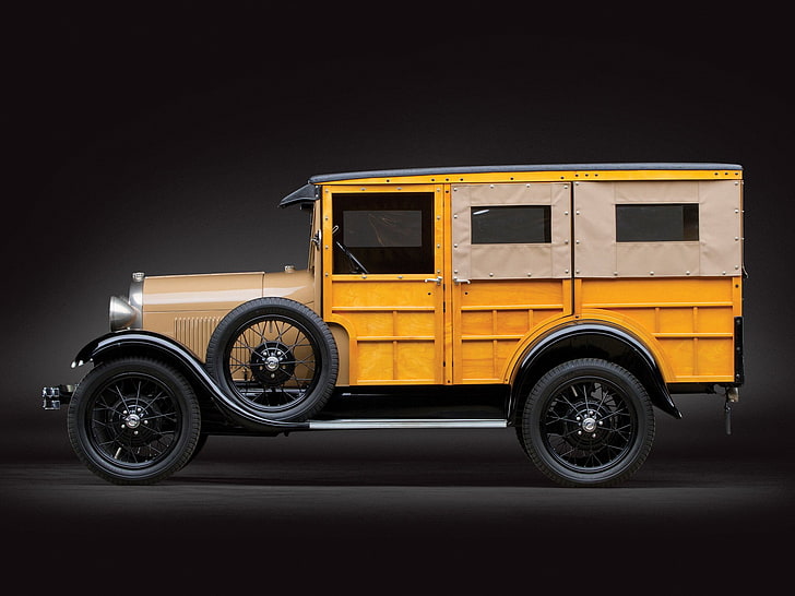 150d、1929、フォード、モデルA、ステーションワゴン、ウッディ、 HDデスクトップの壁紙