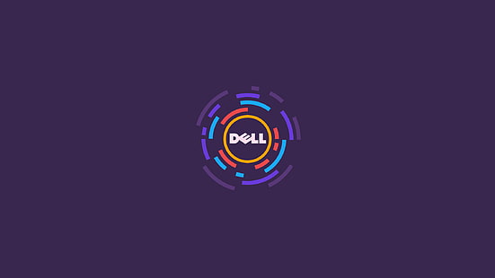 ungu, minimalis, latar belakang ungu, sederhana, Dell, Wallpaper HD HD wallpaper