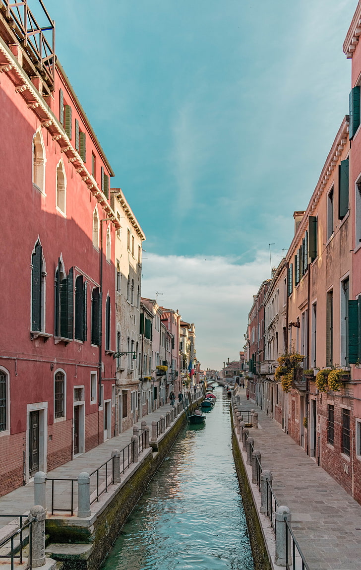 canal, building, street, venice, italy, HD wallpaper