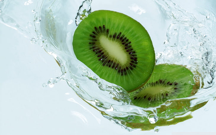 Makro, Obst, Kiwi (Obst), Wasser, Spritzer, HD-Hintergrundbild