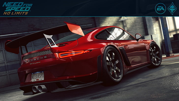 red and black coupe die-cast model, Need for Speed: No Limits, video games, car, vehicle, garages, Porsche 911 Carrera S, tuning, Need for Speed, HD wallpaper