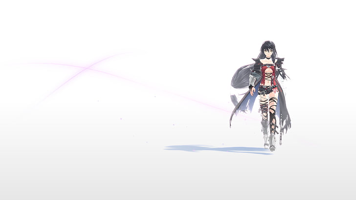 weibliche Figur im roten und schwarzen Kleid, Tales of Berseria, Anime, Japan, 3D, Tales of Series, HD-Hintergrundbild