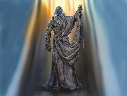 Estatueta de Zeus, Zeus, barbas, HD papel de parede HD wallpaper