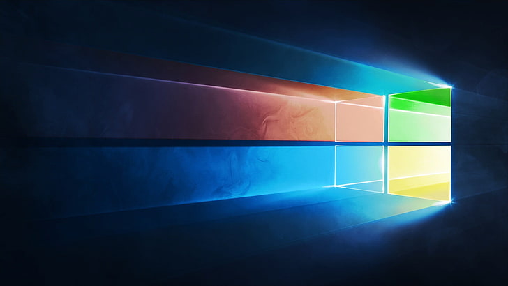 白と青の木製キャビネット Windows 10 Microsoft グラデーション