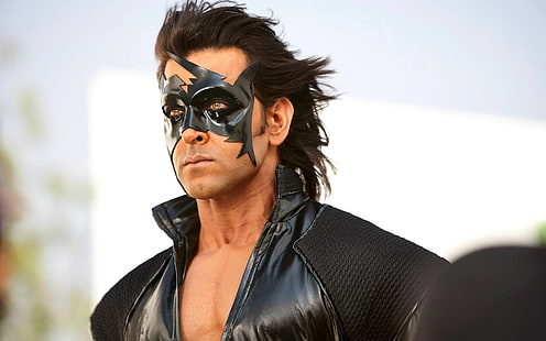 Krrish 3 Film Süper Kahraman, erkek siyah deri fermuarlı ceket, Filmler, Bollywood Filmleri, bollywood, 2013, HD masaüstü duvar kağıdı HD wallpaper