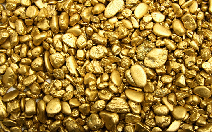 pedras de ouro, ouro, pedras, barras de ouro, seixos, HD papel de parede
