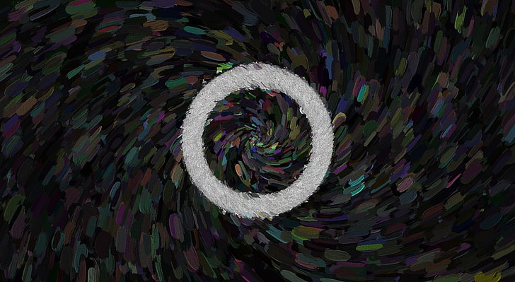 pittura a spirale multicolore, arte digitale, cerchio, Sfondo HD