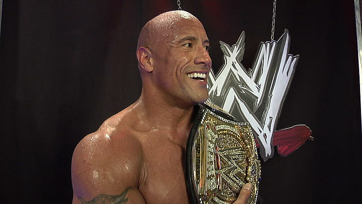 Rock Mit WWE Belt, rock, HD-Hintergrundbild