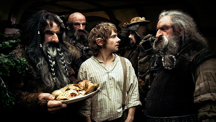 The Hobbit: An Onexpected Journey, filmer, Bilbo Baggins, dvärgar, HD tapet