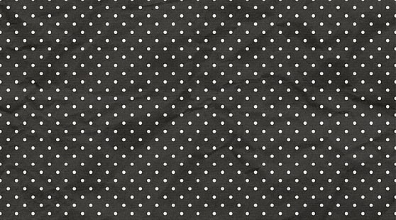 bingkai hitam-putih polka-dot, tekstur, bintik-bintik, latar belakang hitam, Wallpaper HD HD wallpaper
