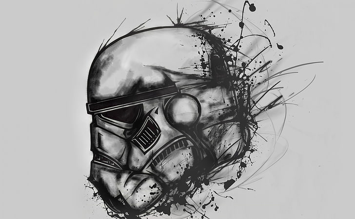 Stormtrooper, Star Wars Stormtrooper illustration, filmer, Star Wars, stormtrooper, starwars, HD tapet