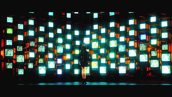 Zweimal, zweimal Jihyo, Asiatin, Sängerin, Fernsehwand, Frauen, HD-Hintergrundbild HD wallpaper