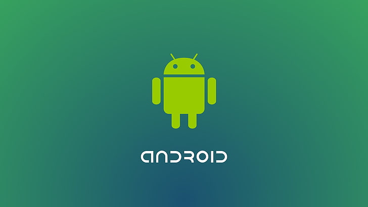 Logotipo do Android, Android (sistema operacional), turva, tecnologia, sistema operacional, plano de fundo simples, HD papel de parede