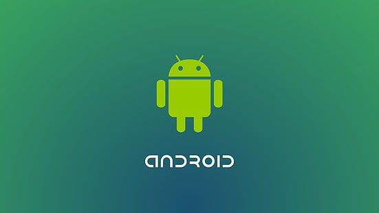 Лого на Android, Android (операционна система), замъглено, технология, операционна система, прост фон, HD тапет HD wallpaper