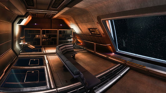 Normandía - Mass Effect, nave espacial interior, juegos, 2560x1440, efecto de masa, normandía, Fondo de pantalla HD HD wallpaper