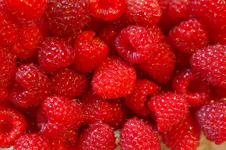 bunch of raspberry, raspberry, berry, ripe, juicy, HD wallpaper